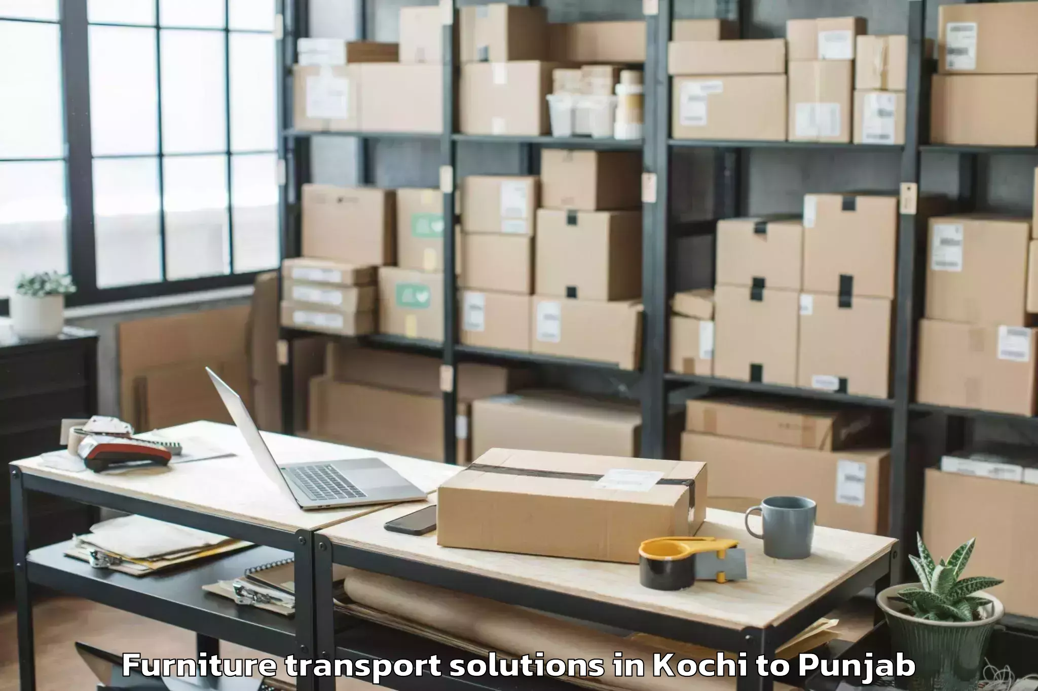 Discover Kochi to Pathankot Airport Ixp Furniture Transport Solutions